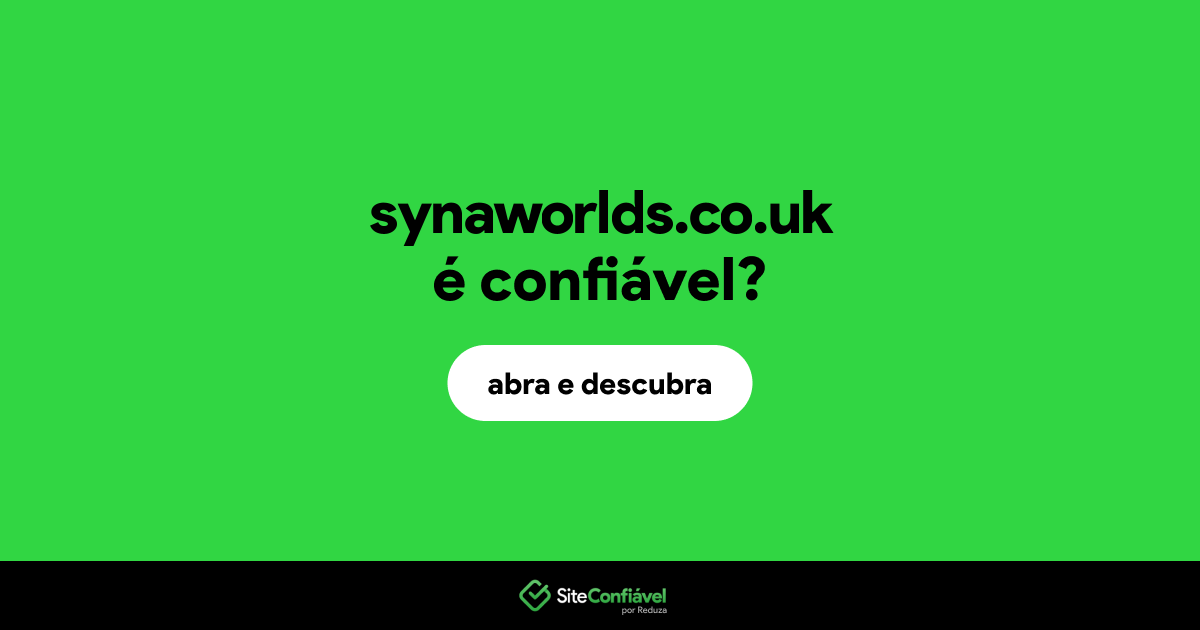 O site synaworlds.co.uk é confiável?