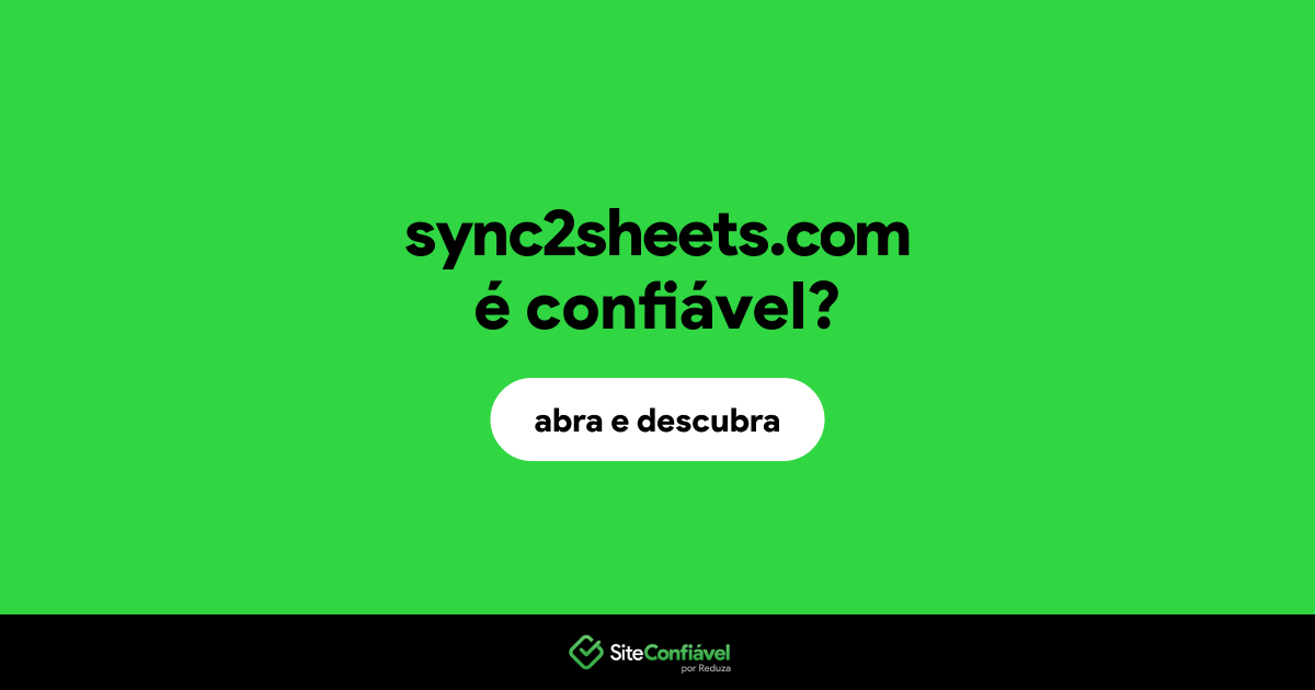 O site sync2sheets.com é confiável?