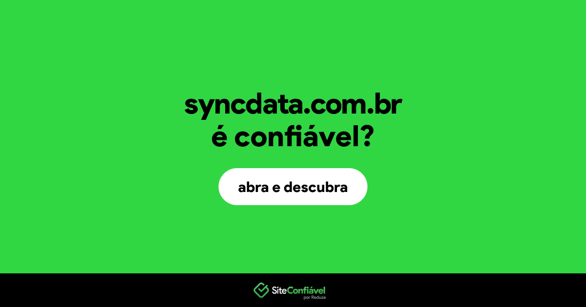 O site syncdata.com.br é confiável?