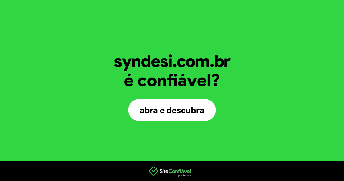 O site syndesi.com.br é confiável?