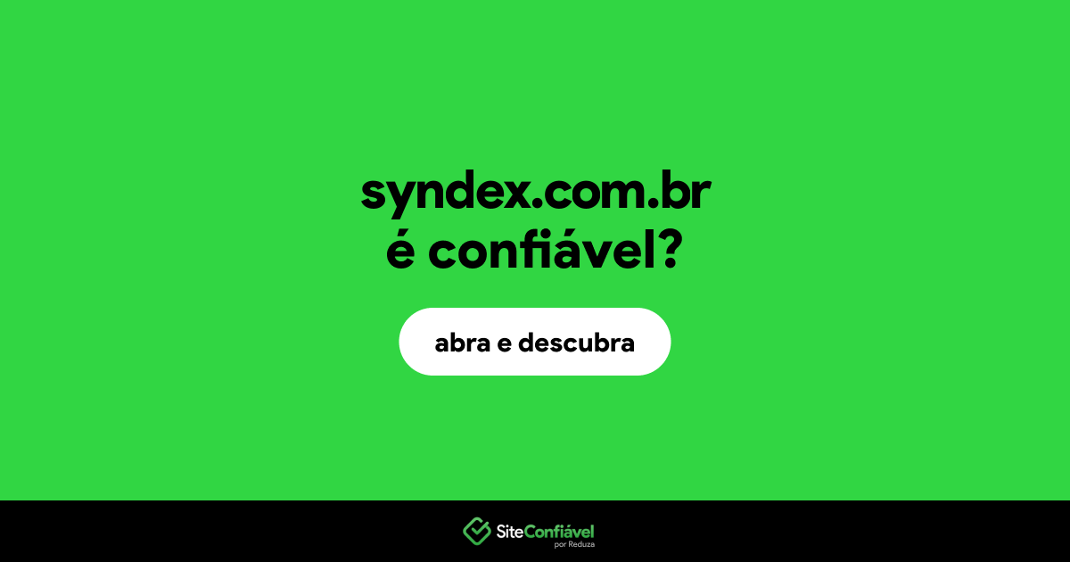 O site syndex.com.br é confiável?