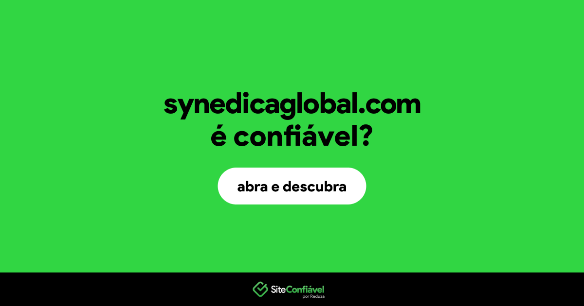 O site synedicaglobal.com é confiável?