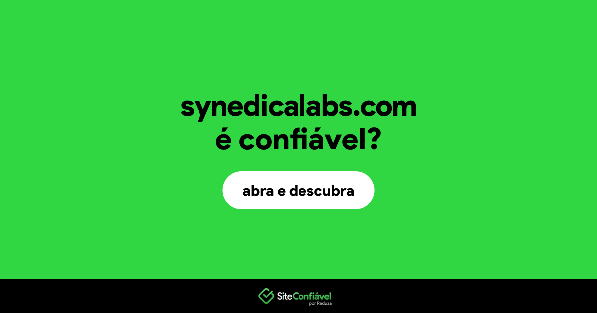 O site synedicalabs.com é confiável?