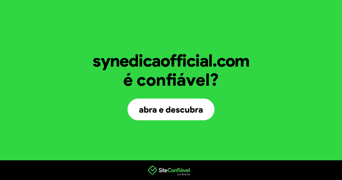 O site synedicaofficial.com é confiável?