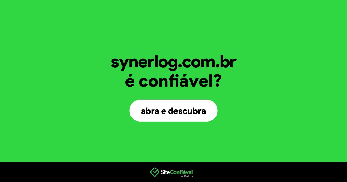 O site synerlog.com.br é confiável?