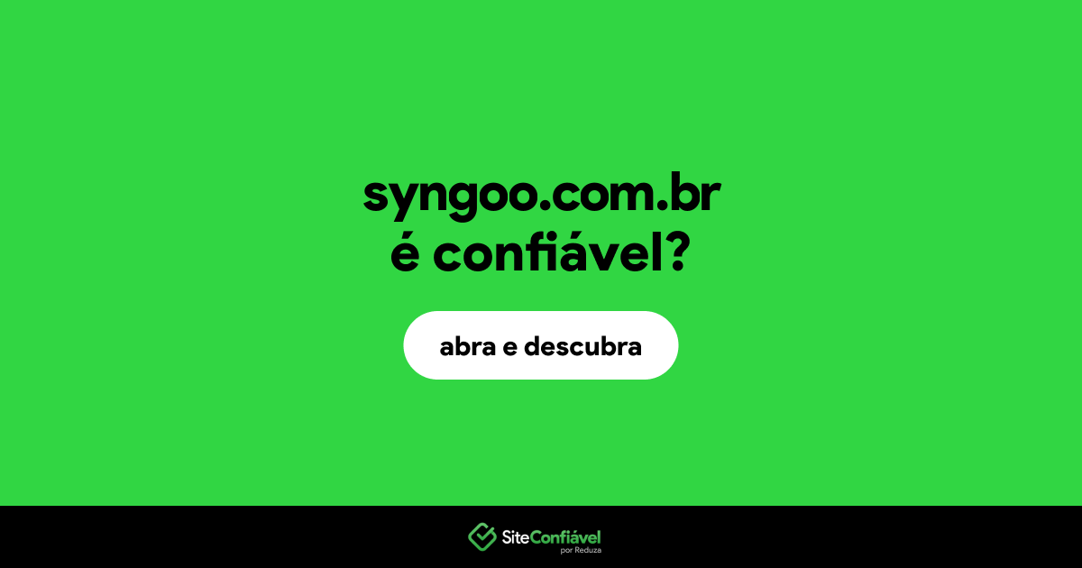 O site syngoo.com.br é confiável?