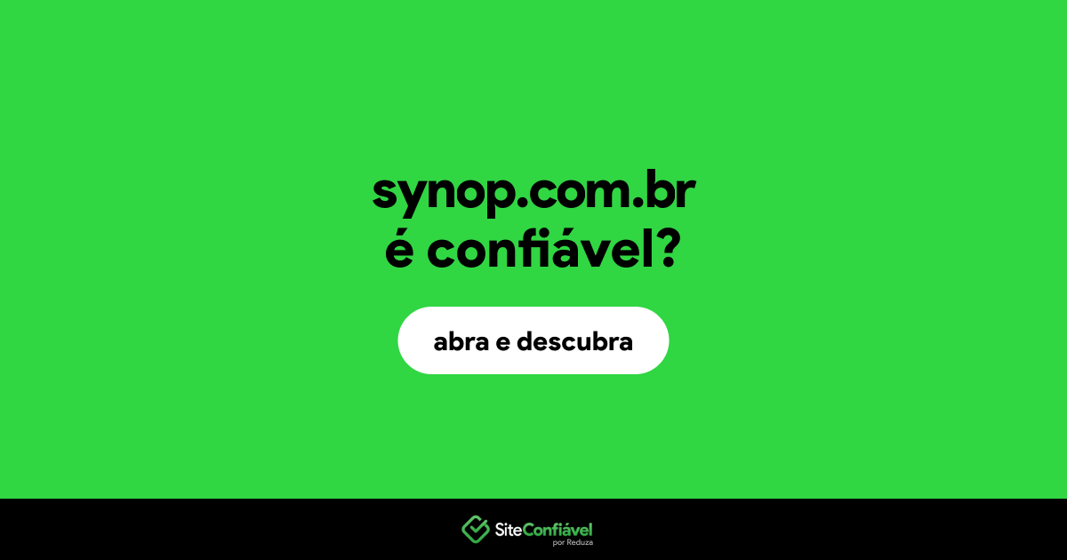 O site synop.com.br é confiável?
