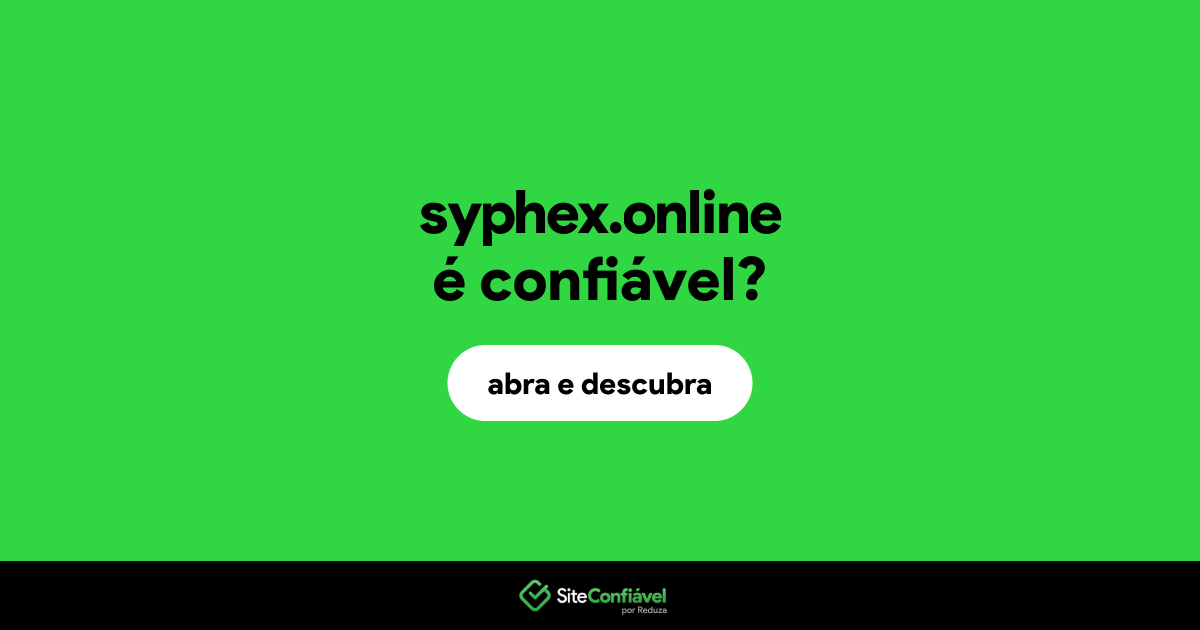 O site syphex.online é confiável?