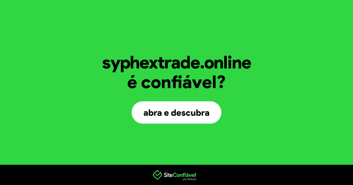 O site syphextrade.online é confiável?