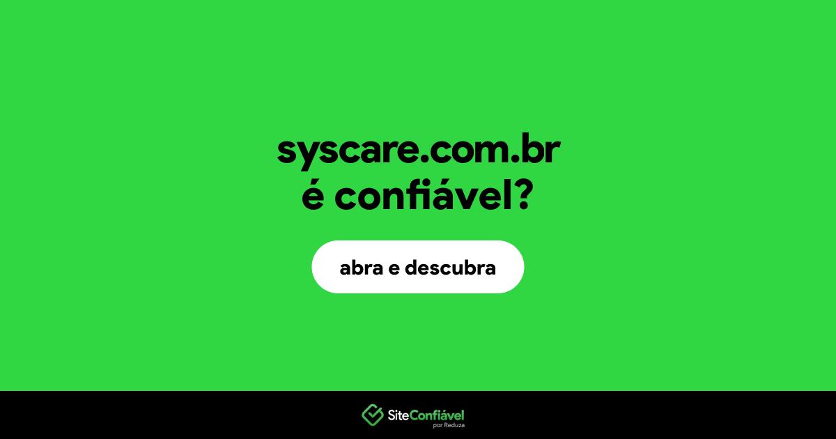 O site syscare.com.br é confiável?