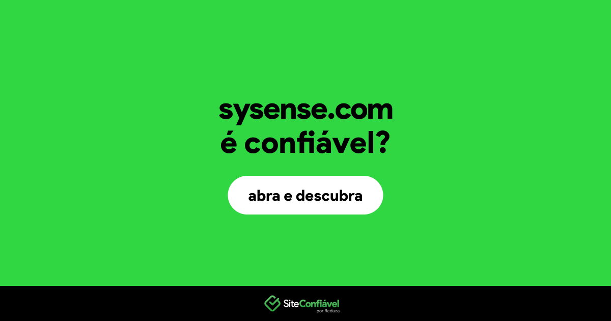 O site sysense.com é confiável?
