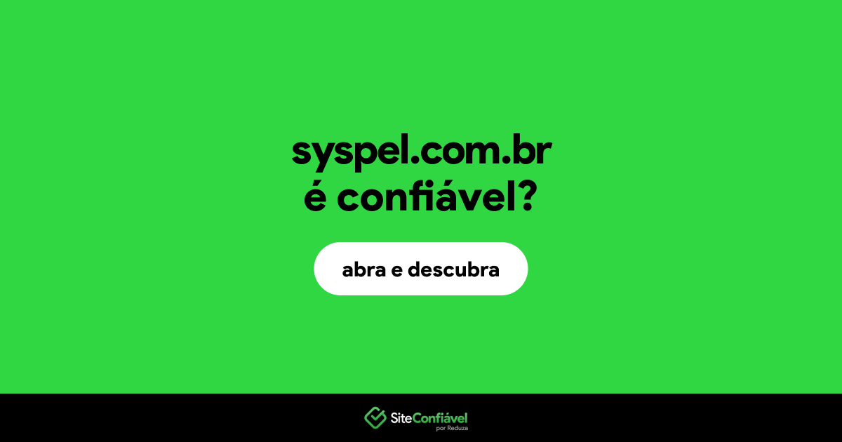 O site syspel.com.br é confiável?