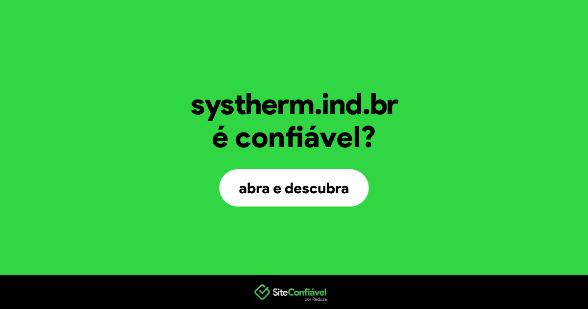O site systherm.ind.br é confiável?