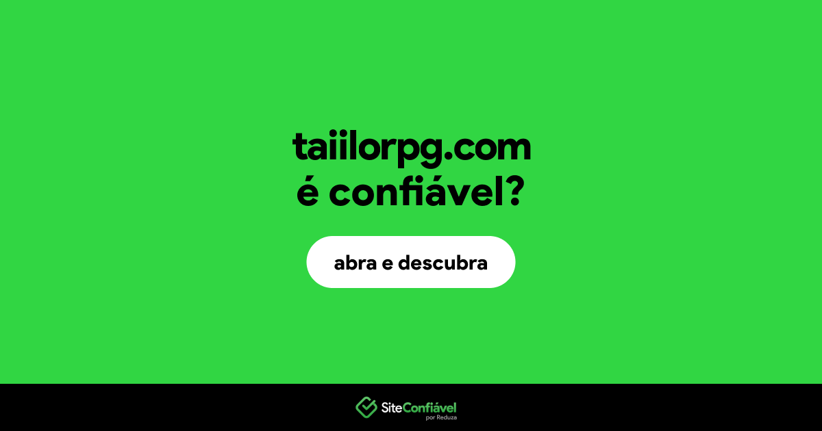 O site taiilorpg.com é confiável?