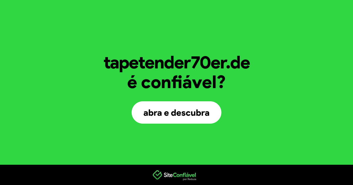 O site tapetender70er.de é confiável?