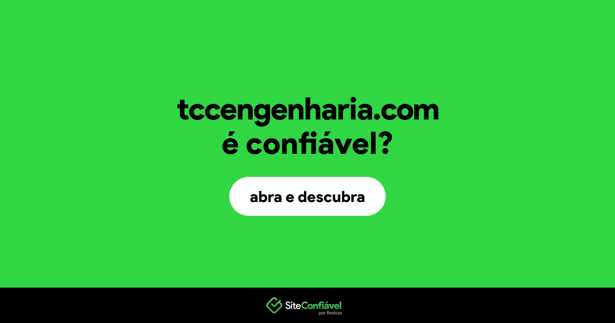 O site tccengenharia.com é confiável?