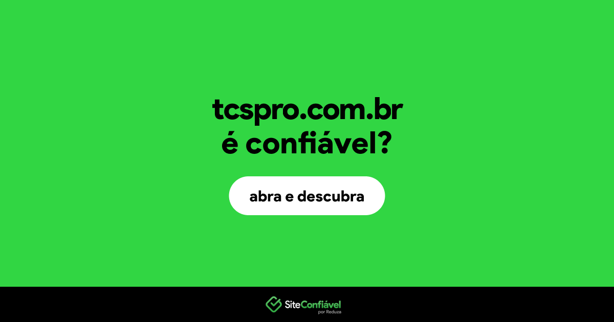 O site tcspro.com.br é confiável?