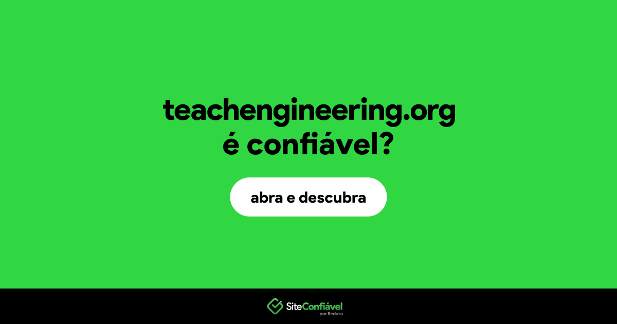 O site teachengineering.org é confiável?