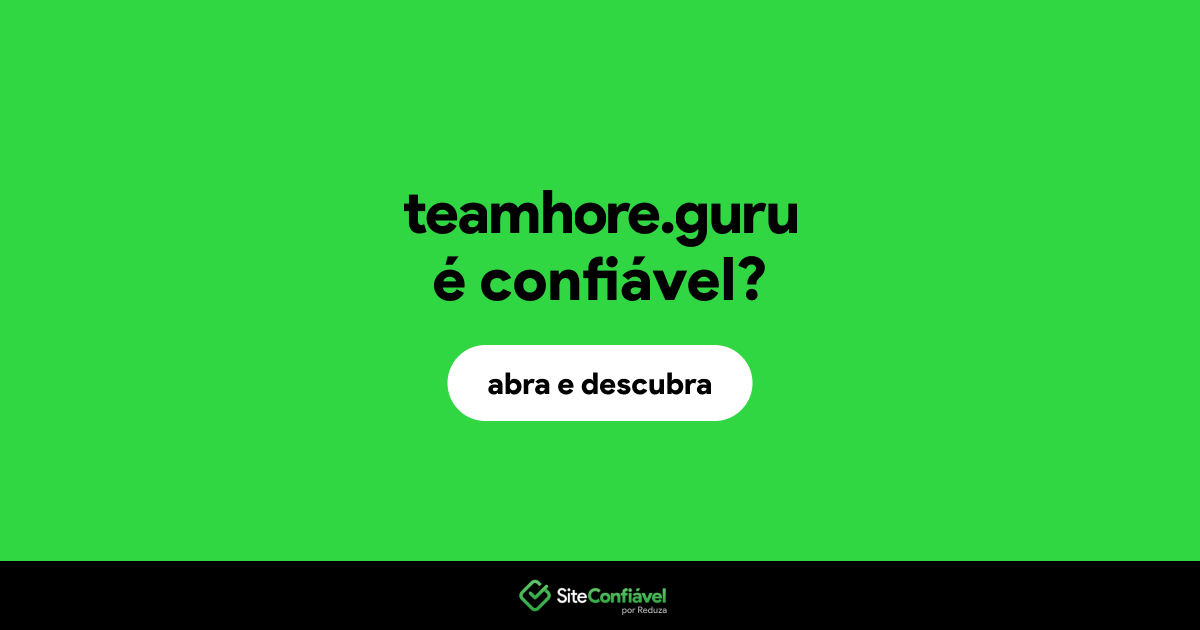 O site teamhore.guru é confiável?