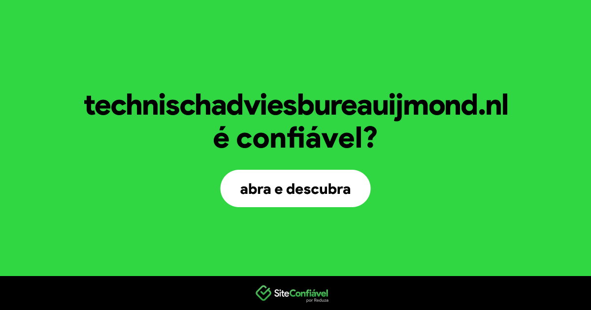 O site technischadviesbureauijmond.nl é confiável?