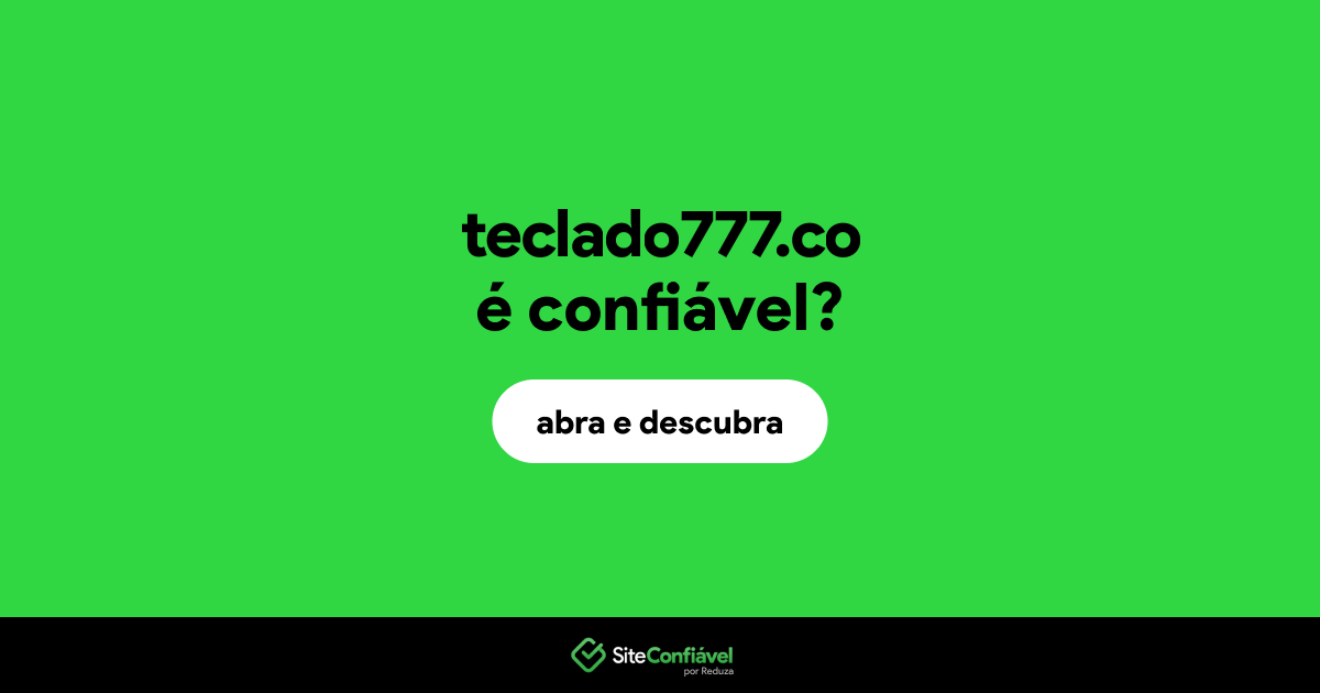 O site teclado777.co é confiável?