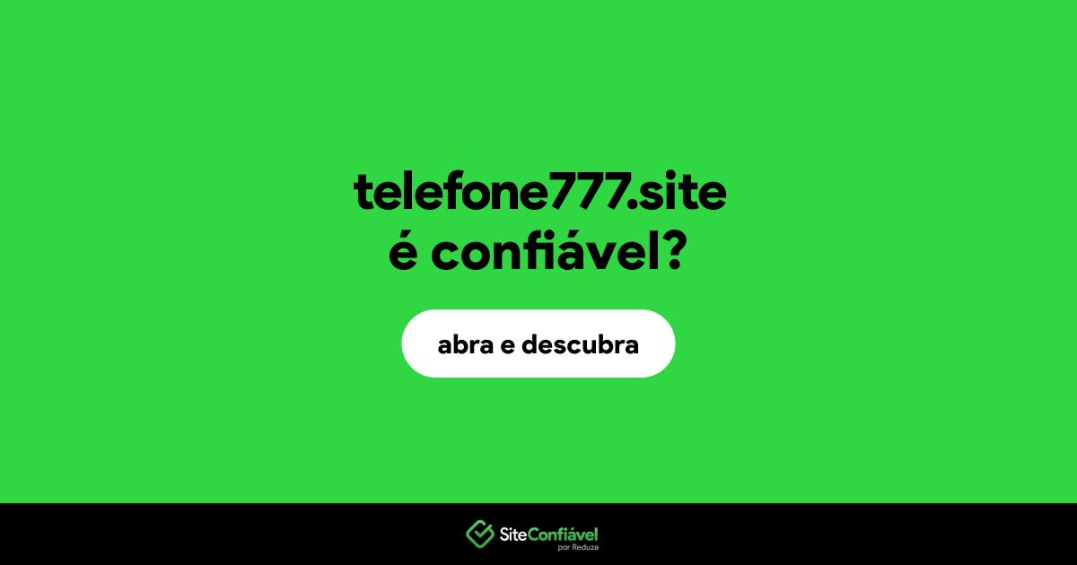 O site telefone777.site é confiável?