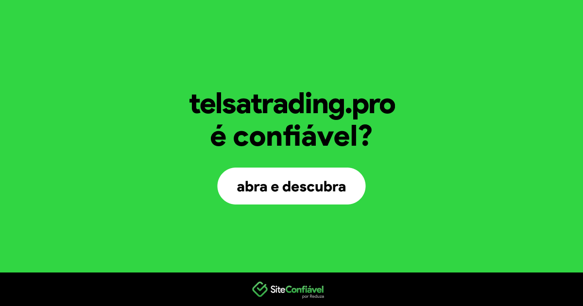 O site telsatrading.pro é confiável?