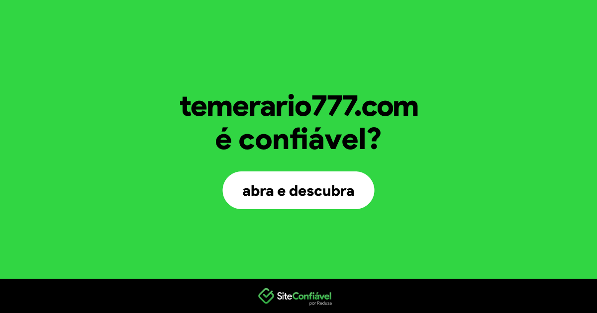 O site temerario777.com é confiável?