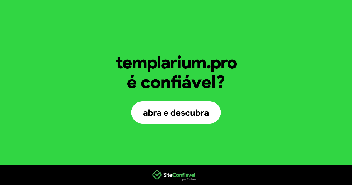 O site templarium.pro é confiável?