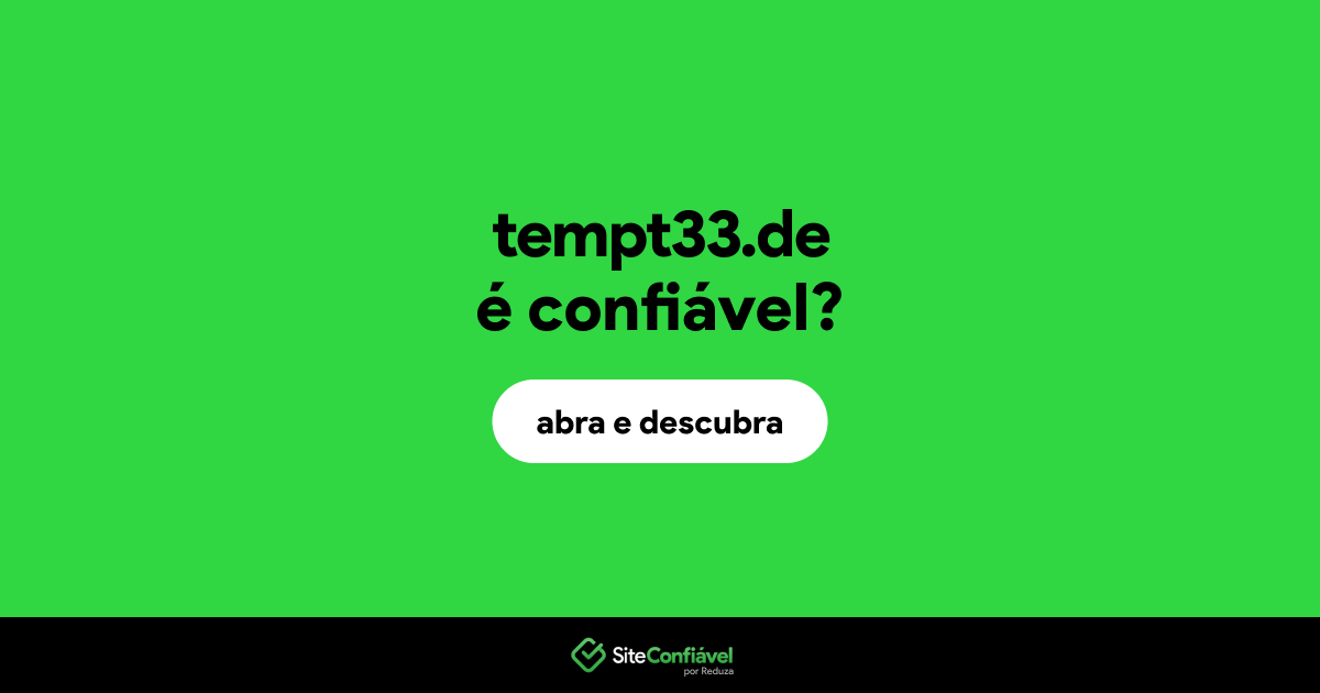 O site tempt33.de é confiável?