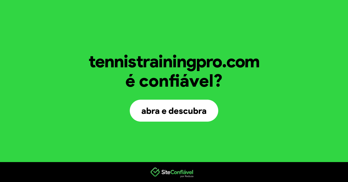 O site tennistrainingpro.com é confiável?