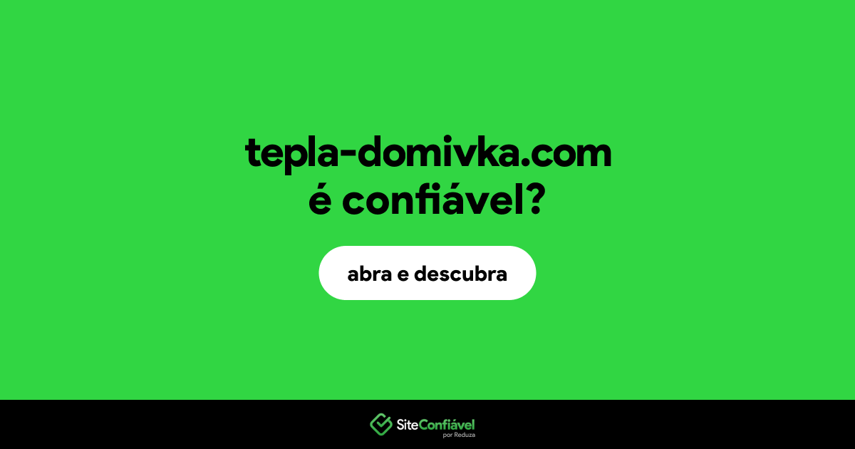 O site tepla-domivka.com é confiável?