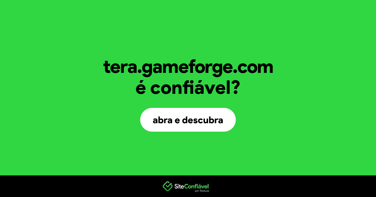 O site tera.gameforge.com é confiável?