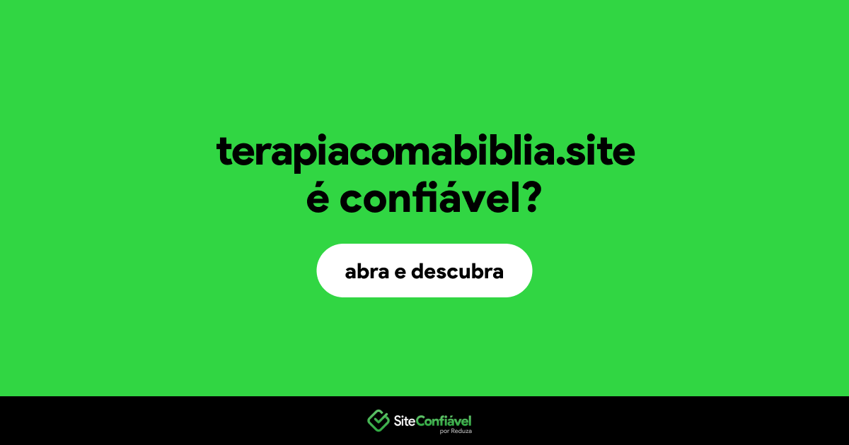 O site terapiacomabiblia.site é confiável?