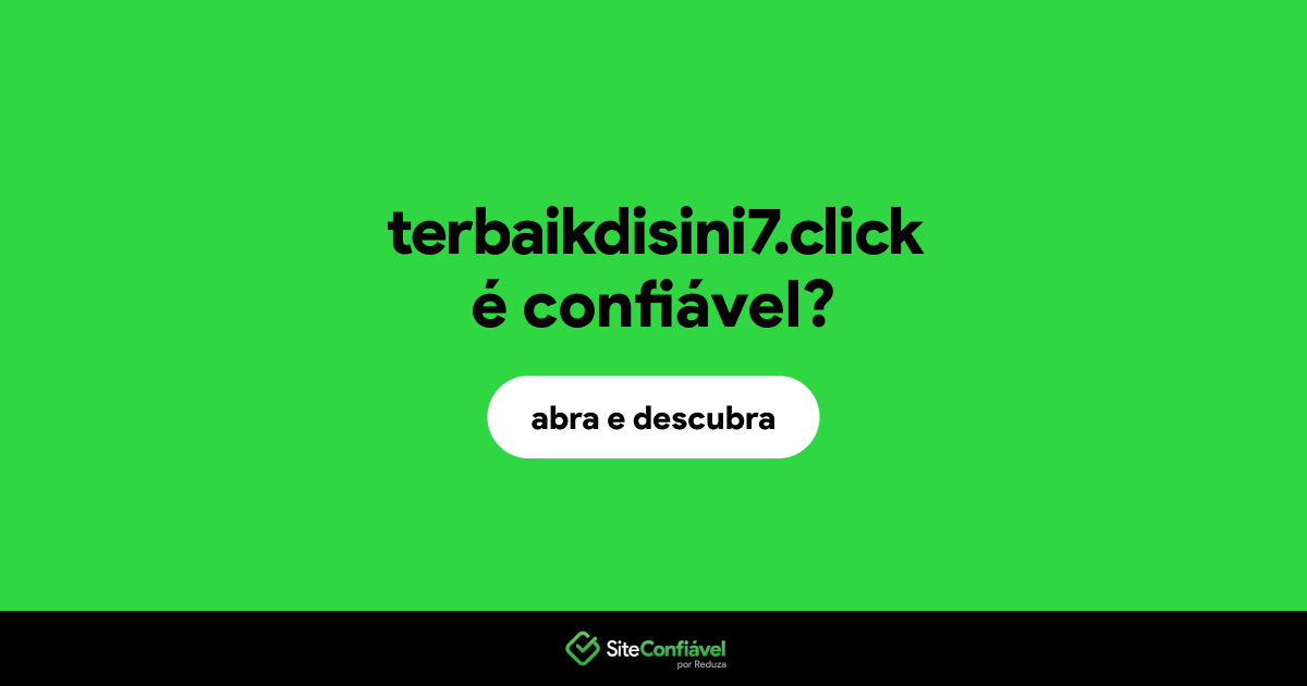 O site terbaikdisini7.click é confiável?