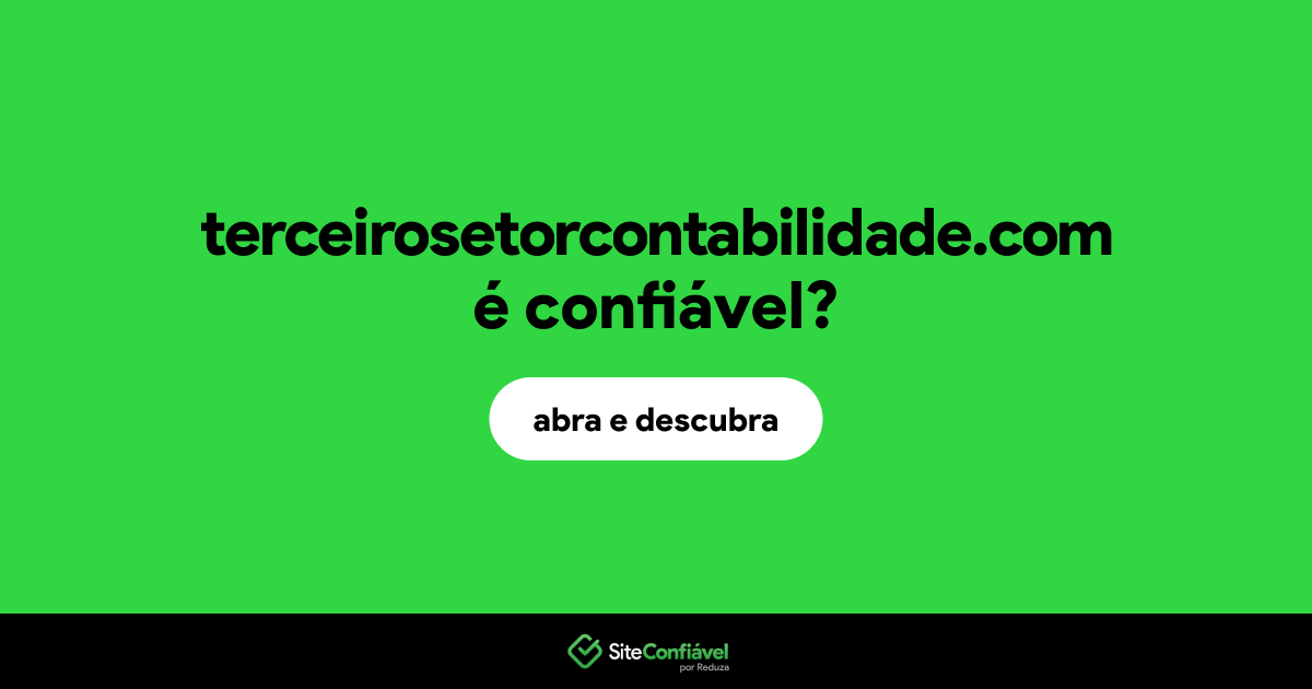 O site terceirosetorcontabilidade.com é confiável?