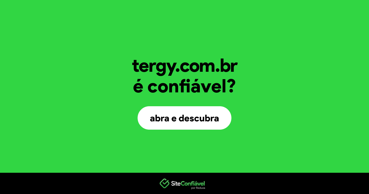 O site tergy.com.br é confiável?