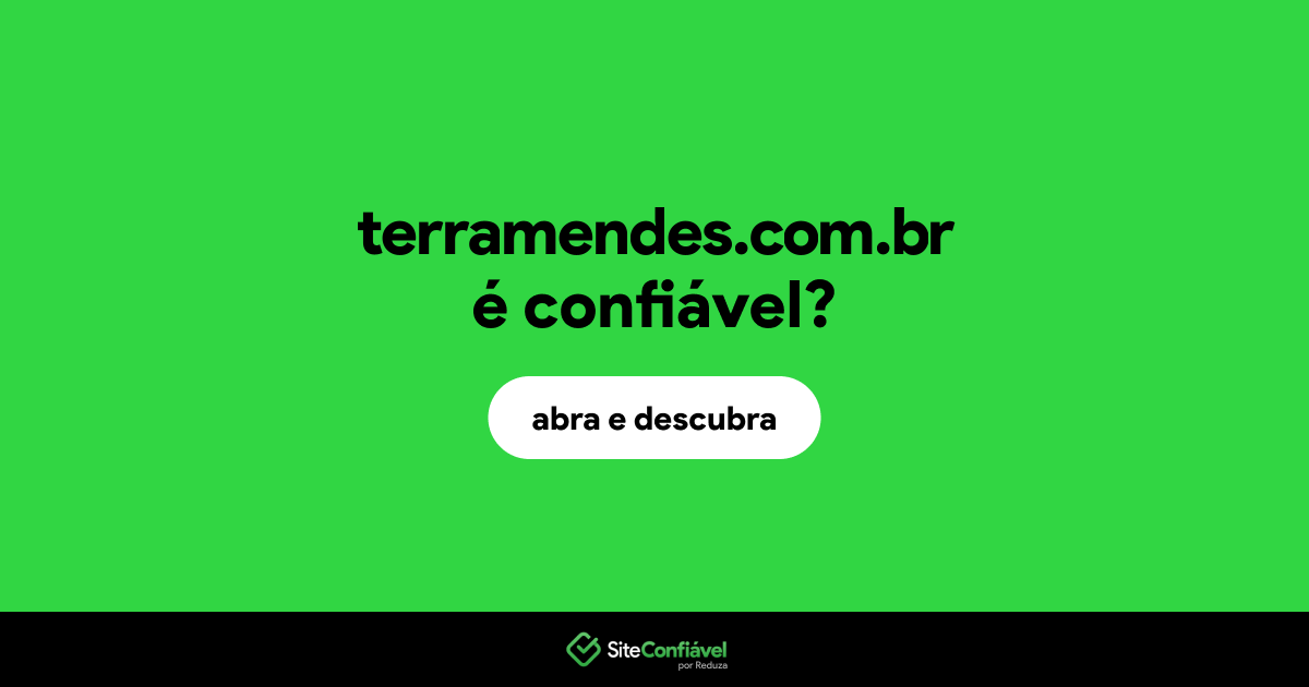 O site terramendes.com.br é confiável?