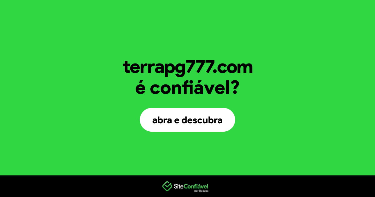 O site terrapg777.com é confiável?