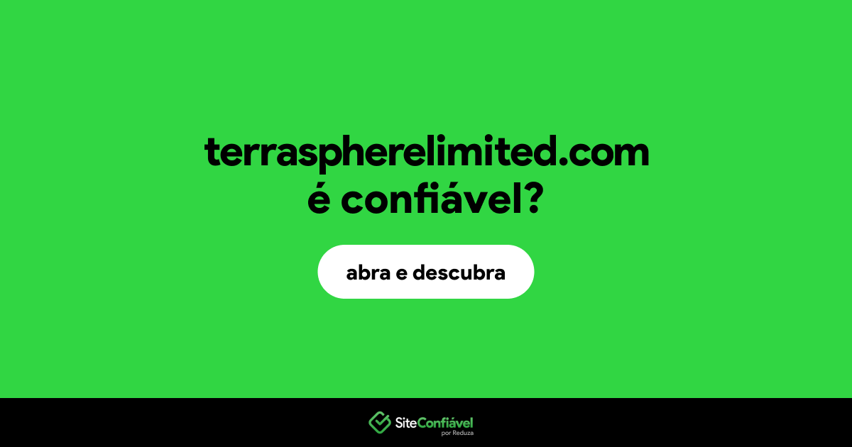 O site terraspherelimited.com é confiável?