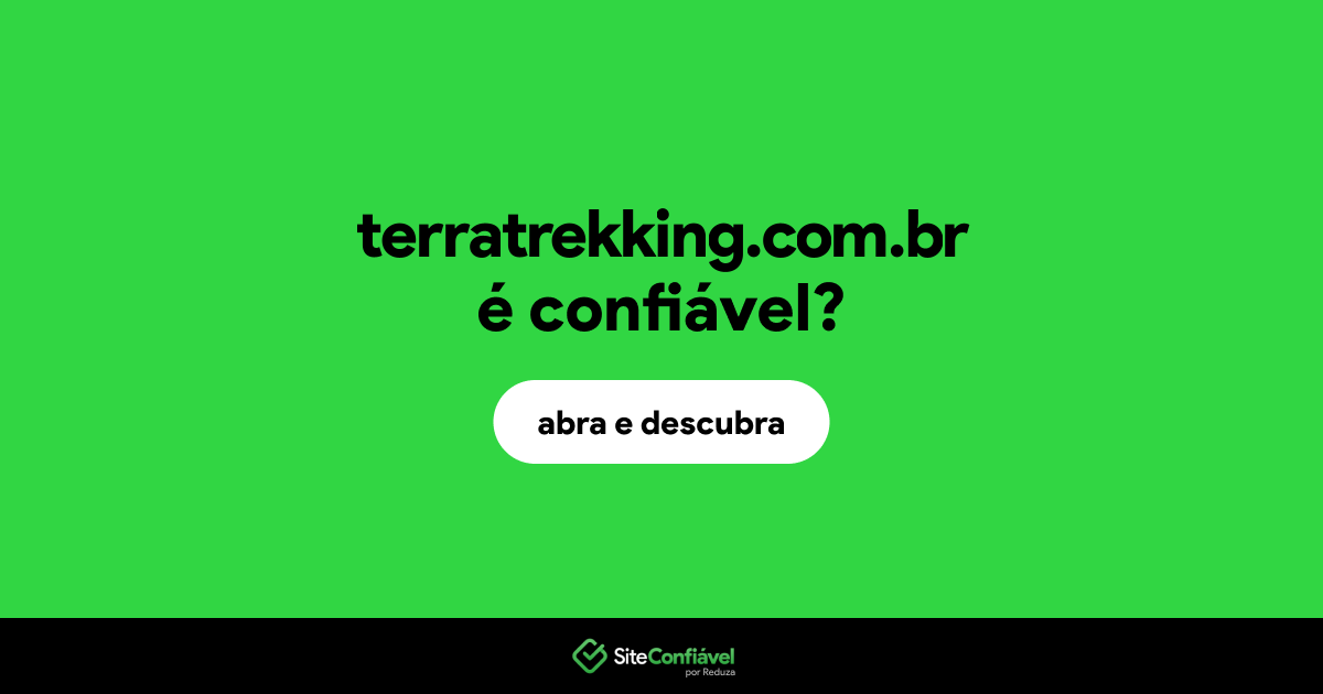 O site terratrekking.com.br é confiável?