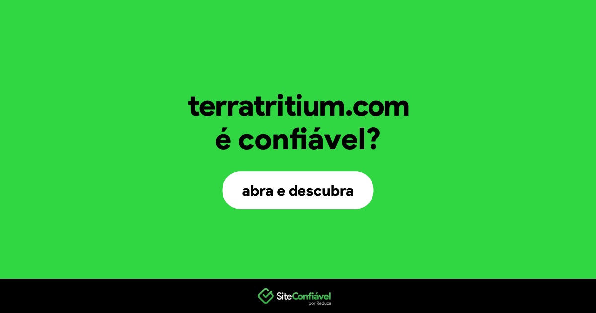 O site terratritium.com é confiável?