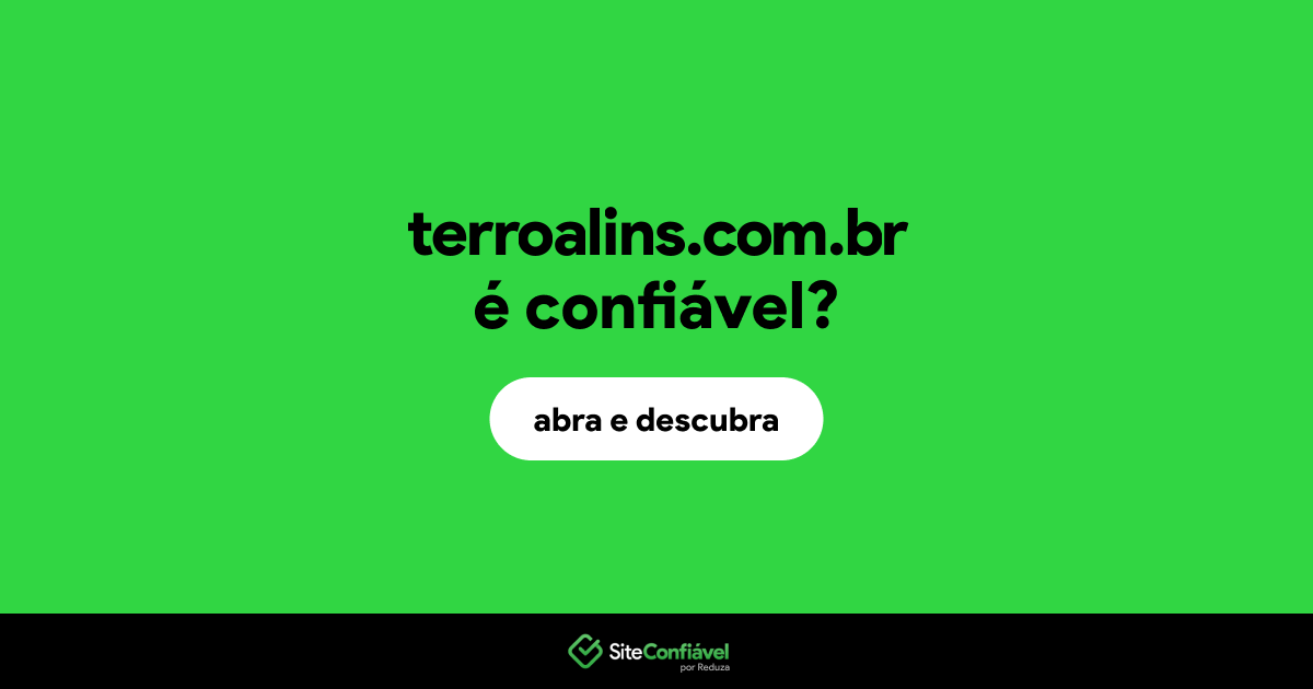 O site terroalins.com.br é confiável?