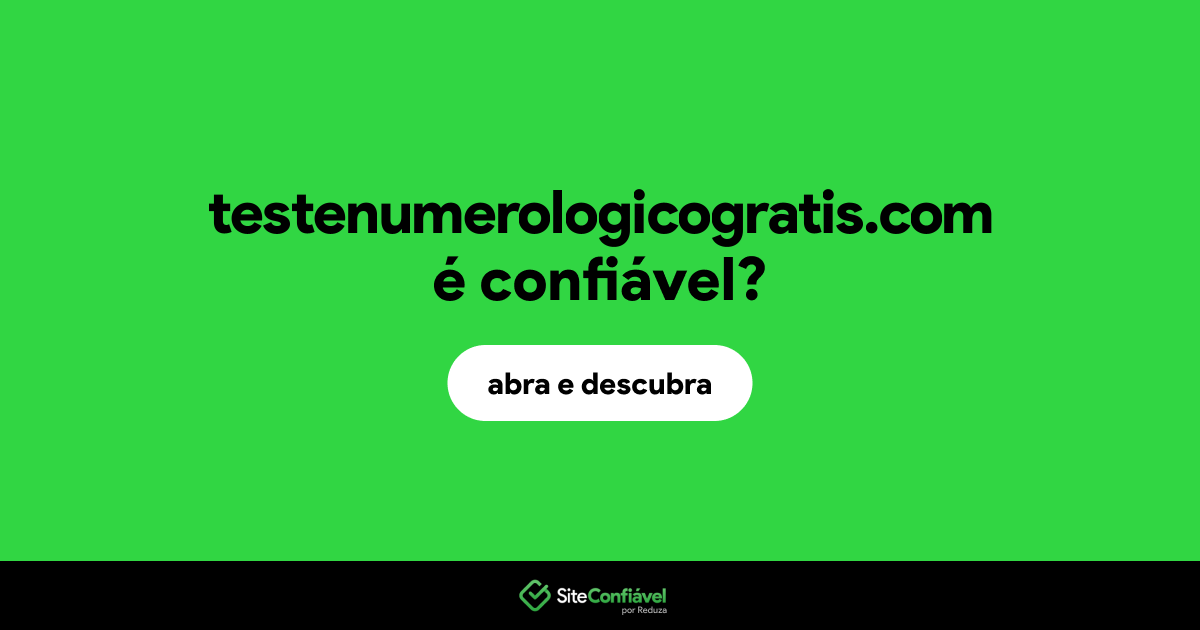 O site testenumerologicogratis.com é confiável?
