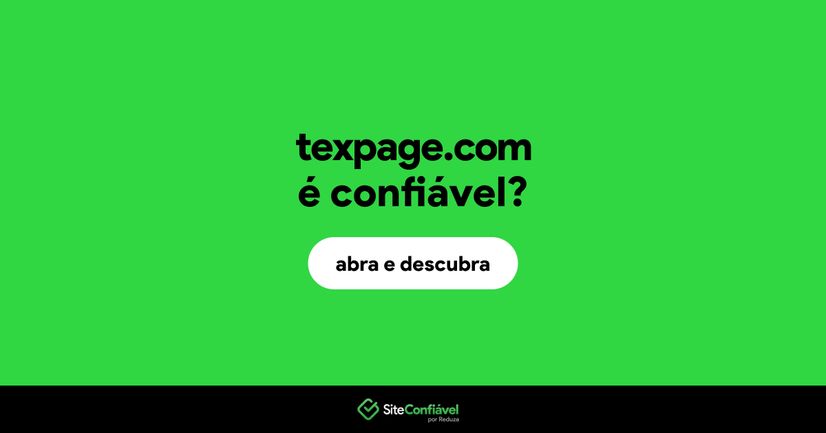 O site texpage.com é confiável?