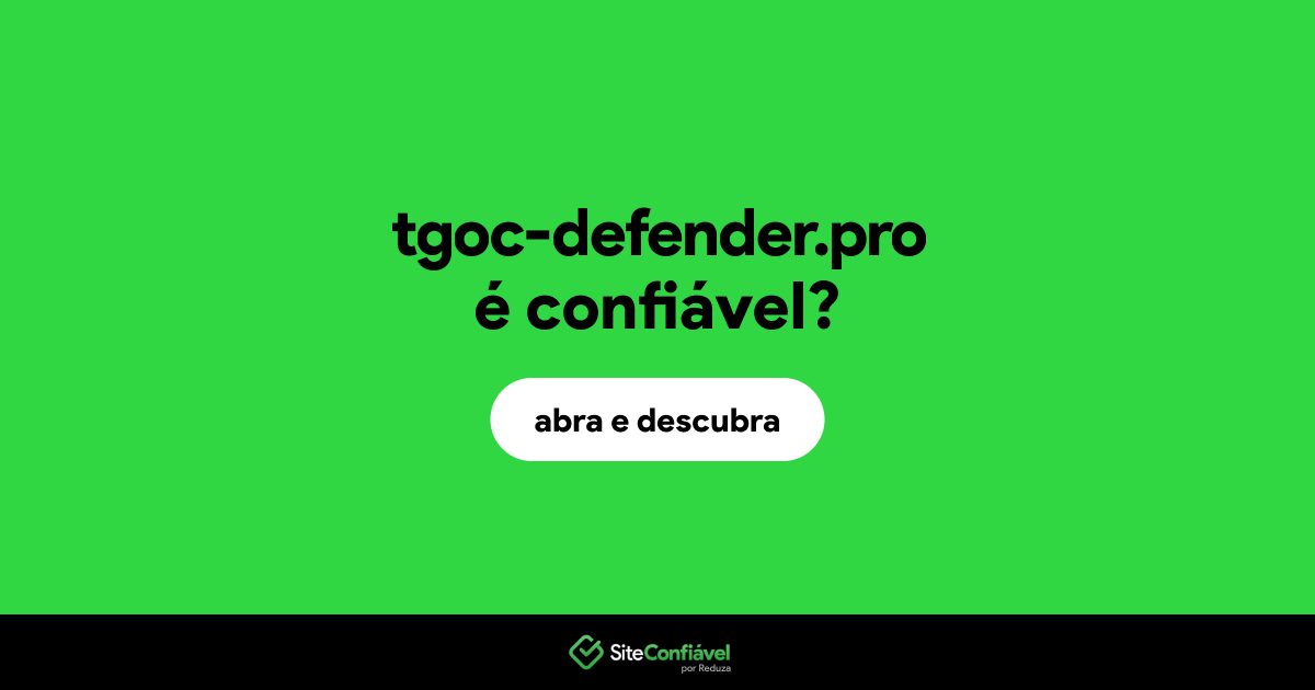 O site tgoc-defender.pro é confiável?