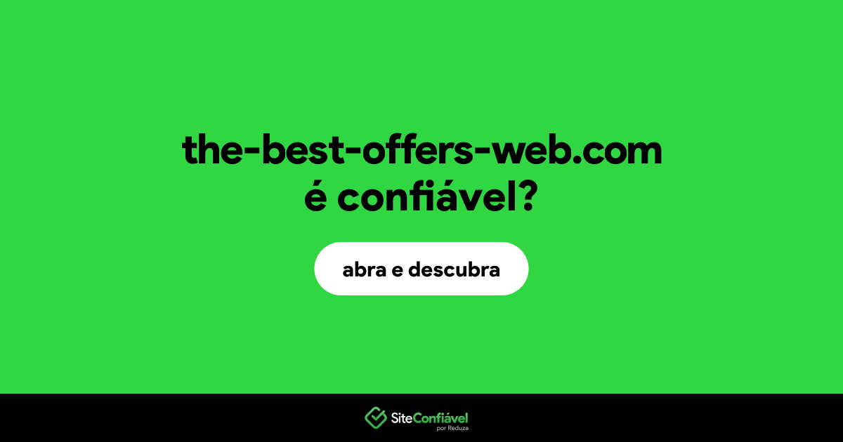 O site the-best-offers-web.com é confiável?