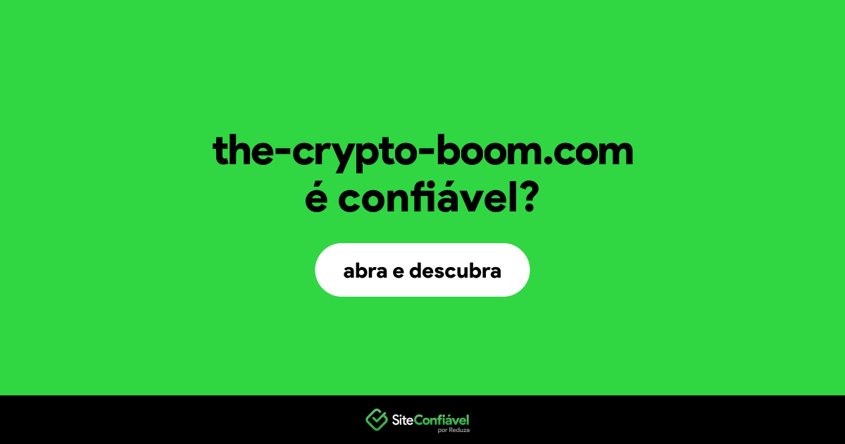 O site the-crypto-boom.com é confiável?