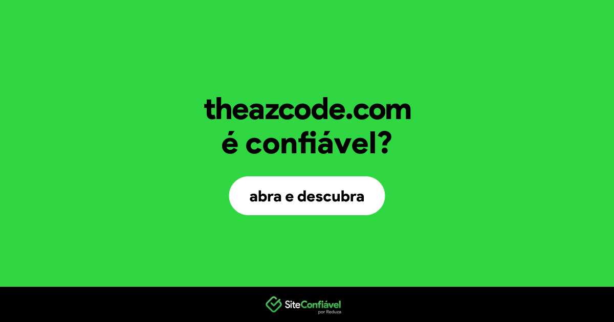 O site theazcode.com é confiável?