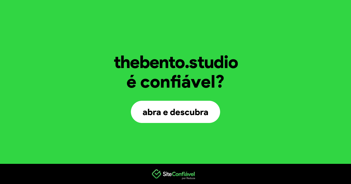 O site thebento.studio é confiável?